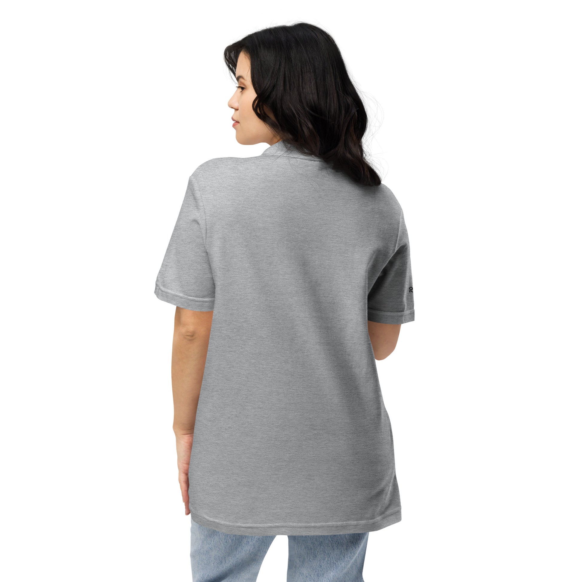Unisex pique polo shirt in Grey – premium streetwear polo | Rude Attire