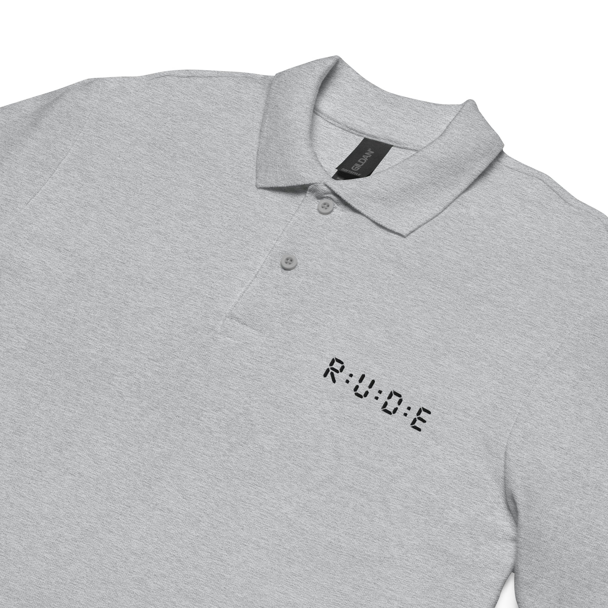 Unisex pique polo shirt in grey – premium streetwear polo | Rude Attire