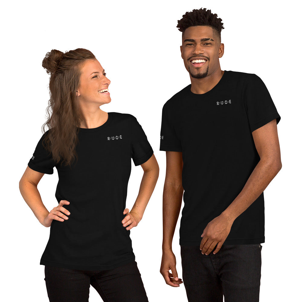 Unisex t-shirt, 100% combed and ring-spun cotton. 142 gsm. Available in 8 colours (logo PRINTED to front, back and right sleeve).