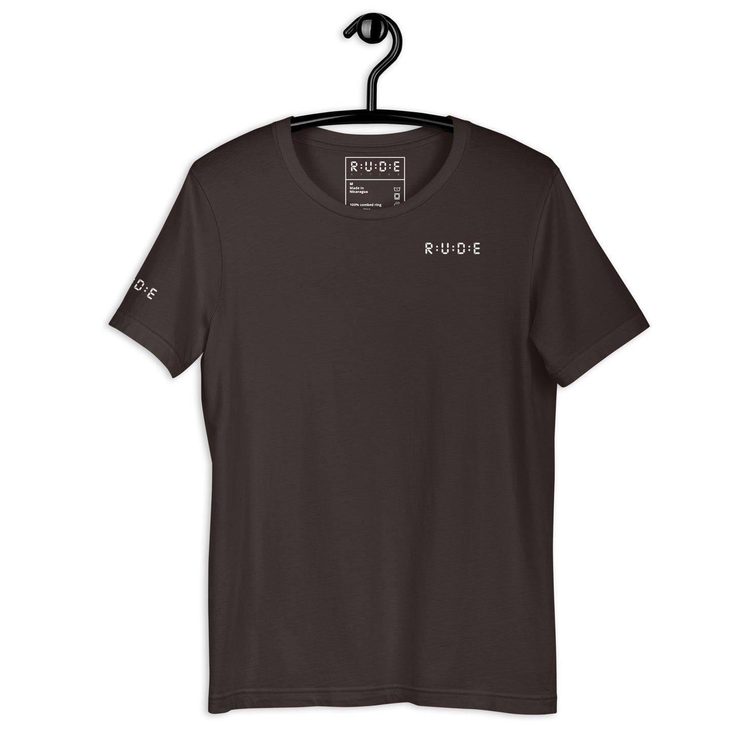 Unisex t-shirt, 100% combed and ring-spun cotton. 142 gsm. Available in 8 colours (logo PRINTED to front, back and right sleeve).