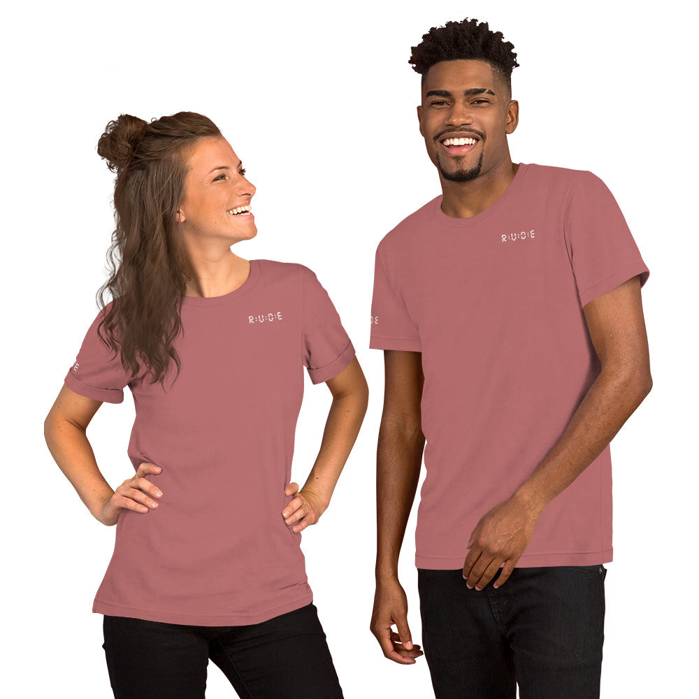 Unisex t-shirt, 100% combed and ring-spun cotton. 142 gsm. Available in 8 colours (logo PRINTED to front, back and right sleeve).