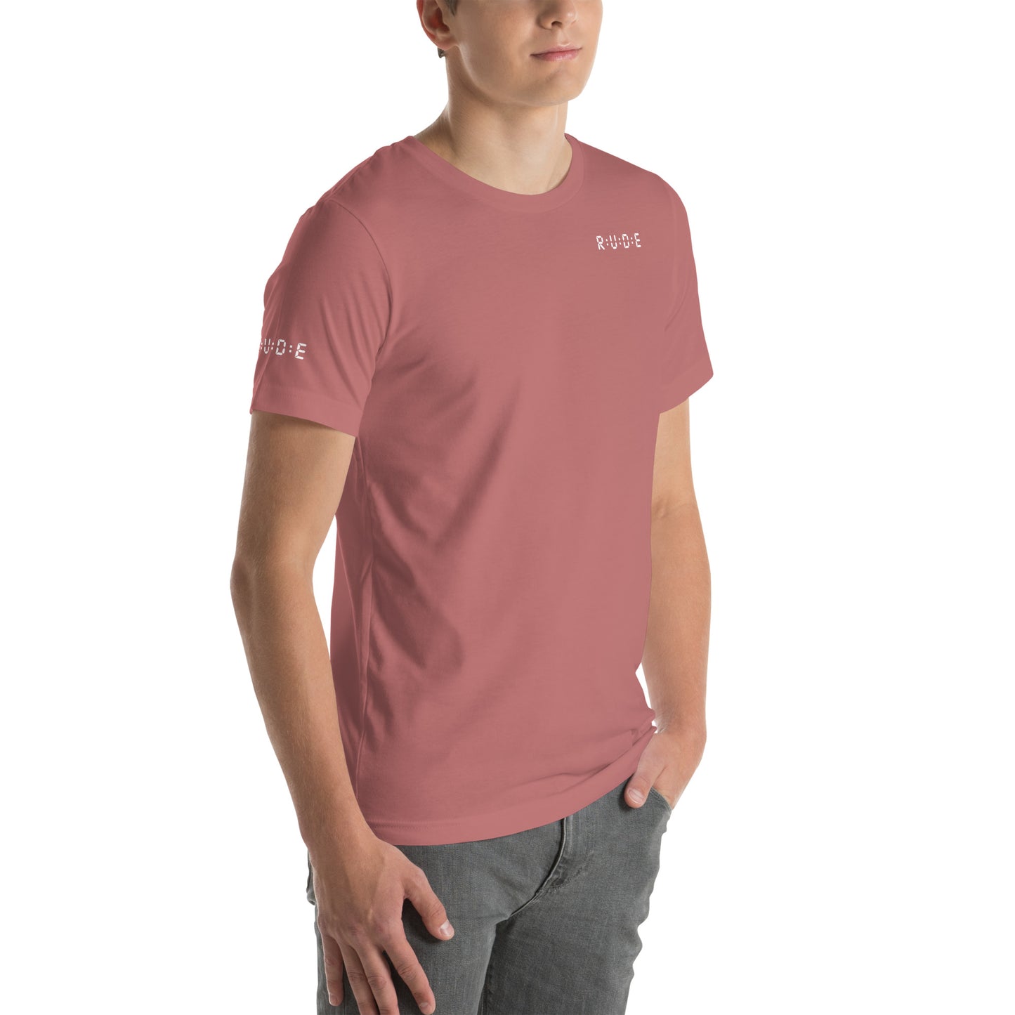 Unisex t-shirt, 100% combed and ring-spun cotton. 142 gsm. Available in 8 colours (logo PRINTED to front, back and right sleeve).