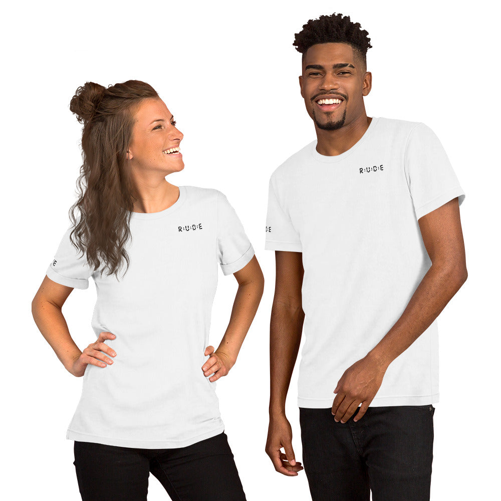 Unisex t-shirt, 100% combed and ring-spun cotton. 142 gsm. Available in 8 colours (logo PRINTED to front, back and right sleeve).