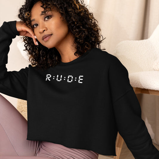 Crop Sweatshirt with Embroidered Logo.