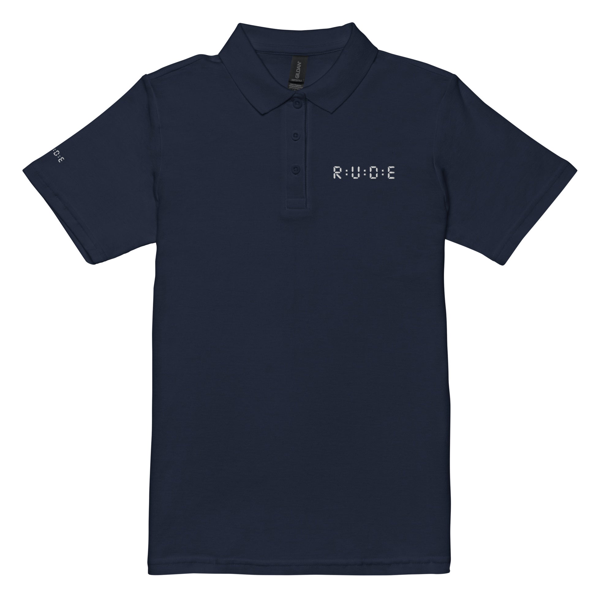 Women's pique polo shirt in navy – premium streetwear polo | Rude Attire