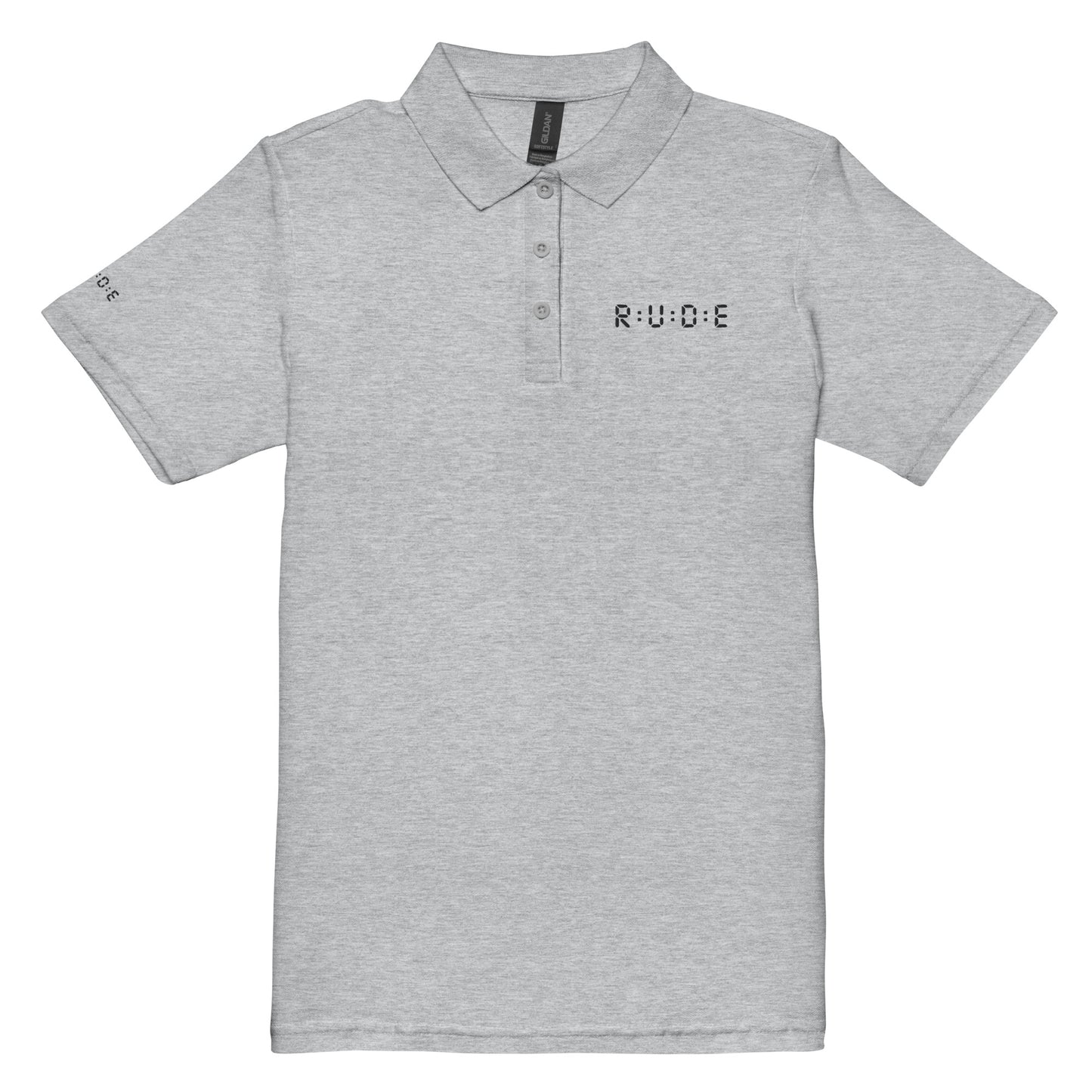 Women's pique polo shirt in grey – premium streetwear polo | Rude Attire