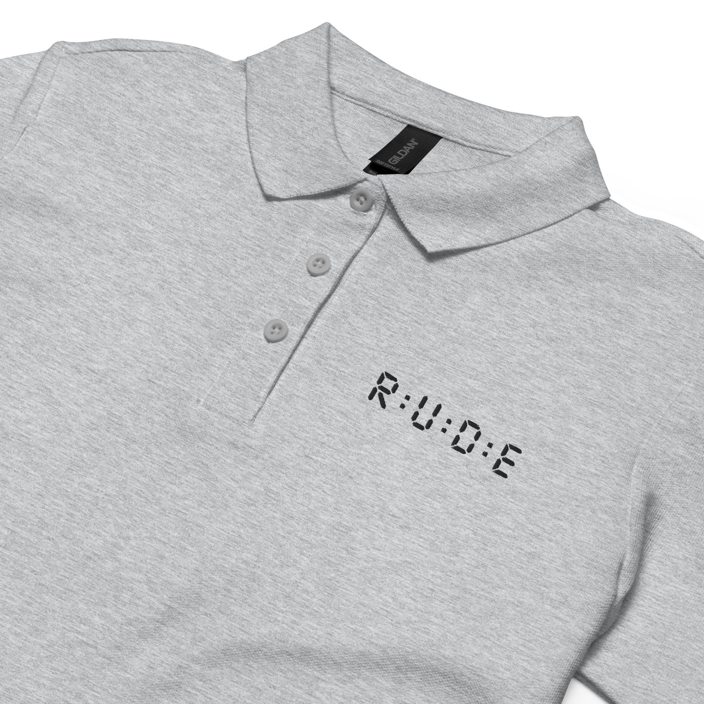 Women's pique polo shirt in grey – premium streetwear polo | Rude Attire