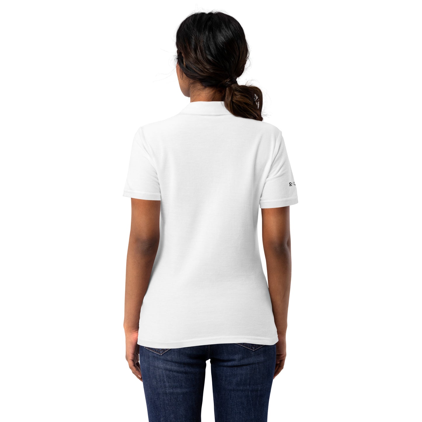 Women's pique polo shirt in white – premium streetwear polo | Rude Attire